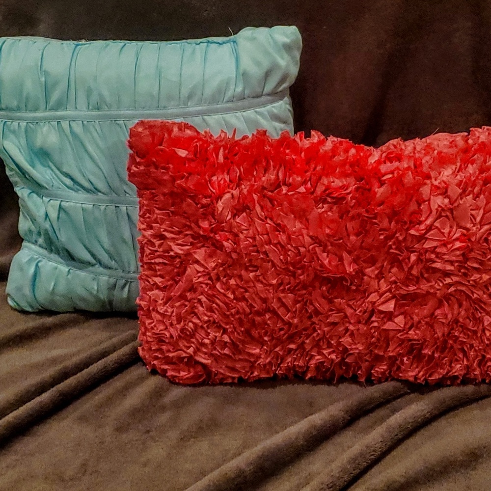 Cute Pink and Blue Pillow Set